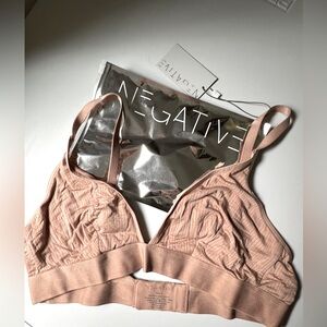 Negative Underwear Whipped Triangle Bra NWT nude